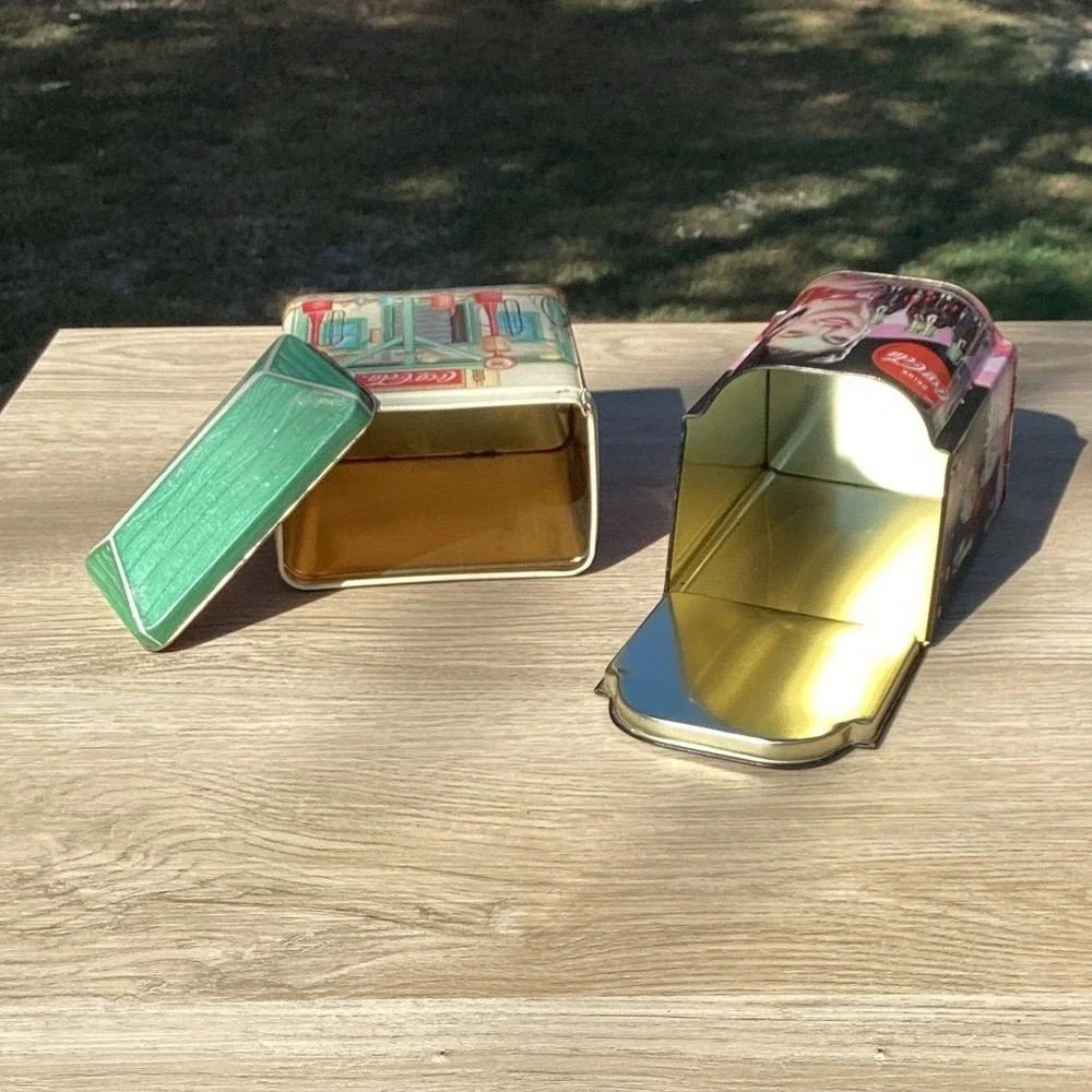Coca Cola Tin Canisters Set Vintage Gas Station‎ Diner Retro Collectible